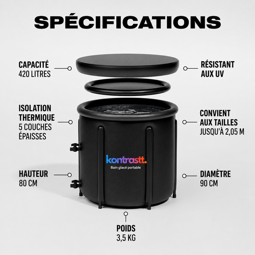Bain Glacé Portable Kontrastt Pod™ – Récupération & Bien-être