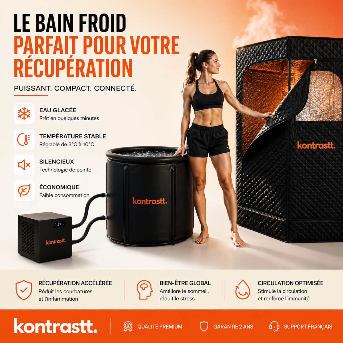 Bain Glacé Portable Kontrastt Pod™ – Récupération & Bien-être